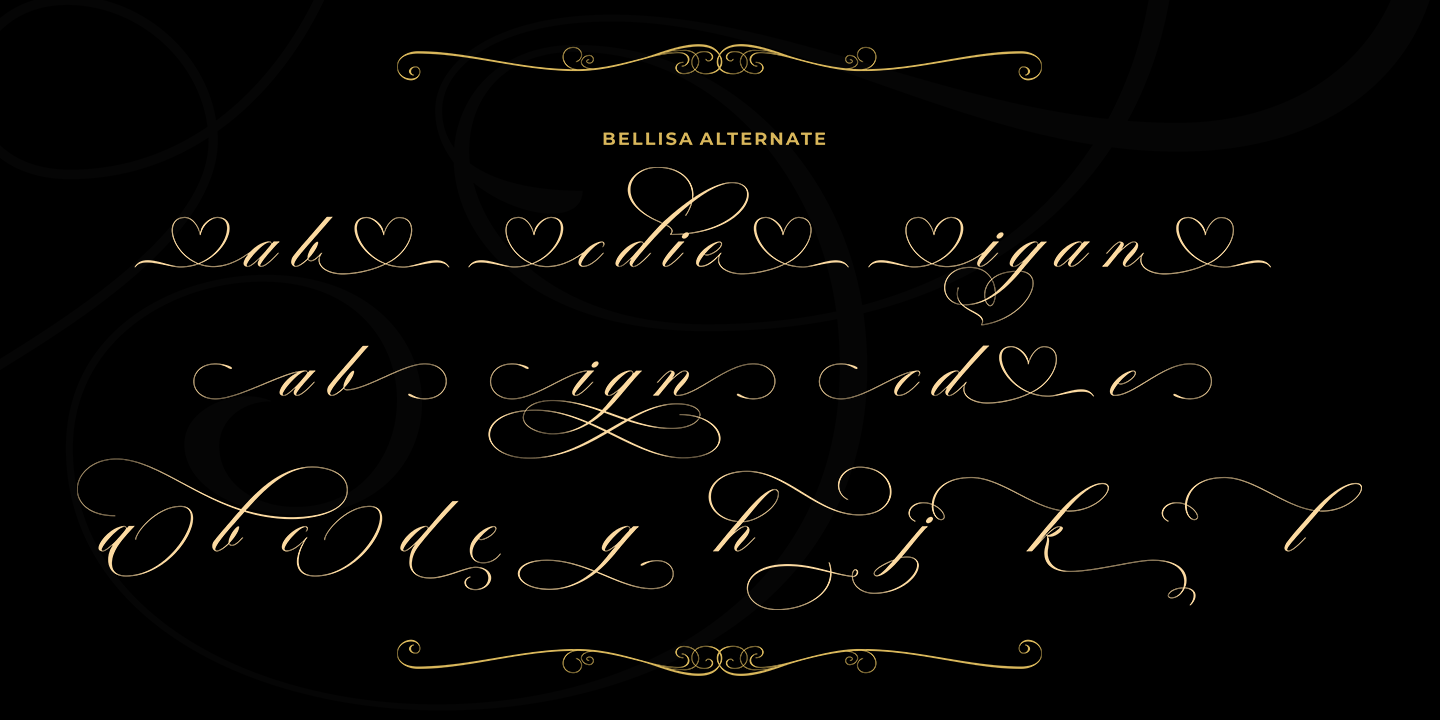 Example font Bellisa Script #5